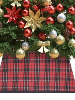 Christmas Tree Skirt Red and Black 48x48x25 cm