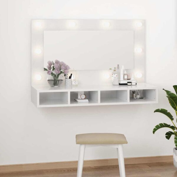8720286644942_m_en_hd_1.jpg Mirror Cabinet with LED High Gloss White 90x31.5x62 cm
