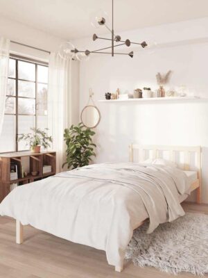 810067  Bed Frame without Mattress Solid Wood 90x200 cm