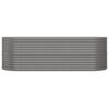 Garden Raised Bed Galvanised Steel 224x80x68 cm Grey