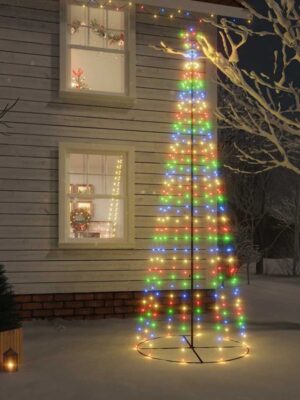 Christmas Cone Tree Colourful 310 LEDs 100x300 cm