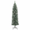 Artificial Slim Christmas Tree with Stand 180 cm PVC