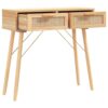 8720287102496_g_en_hd_1.jpg Console Table Brown 80x30x75 cm Solid Wood Pine&Natural Rattan