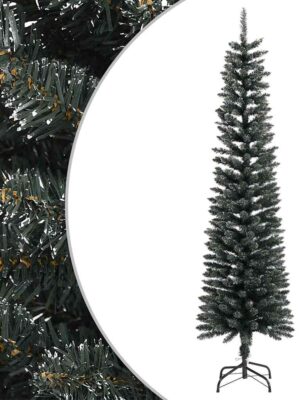 Artificial Slim Christmas Tree with Stand Green 180 cm PVC