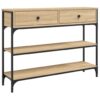 Console Table Sonoma Oak 100x25x75 cm Engineered Wood