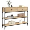 Console Table Sonoma Oak 100x25x75 cm Engineered Wood