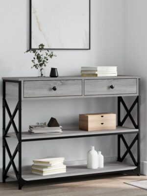 Console Table Grey Sonoma 100x28x75 cm Engineered Wood