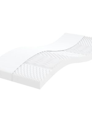 Foam Mattress White 90x200 cm 7-Zone Hardness 20 ILD