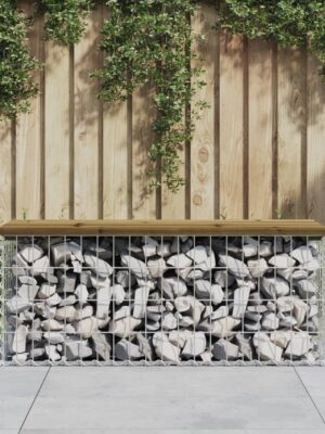 Garden Bench Gabion Design 103x44x42 cm Impregnated Wood Pine