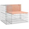 Garden Bench Gabion Design 92x71x65.5 cm Solid Wood Douglas