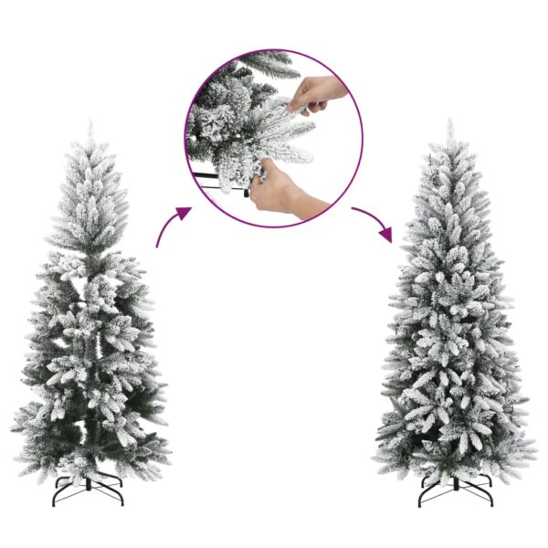 Artificial Hinged Christmas Tree with Flocked Snow 150 cm