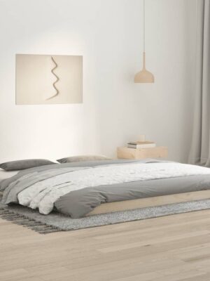 Bed Frame without Mattress 180x200 cm Super King  Solid Wood Pine