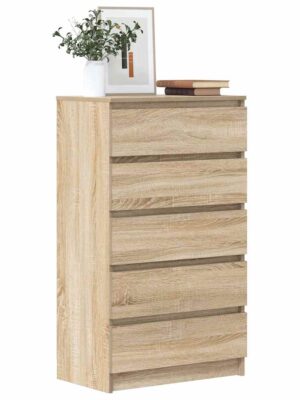 Drawer Cabinet Sonoma Oak 60x36x103 cm Engineered Wood