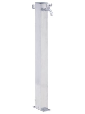 Garden Water Column 100 cm Stainless Steel Square