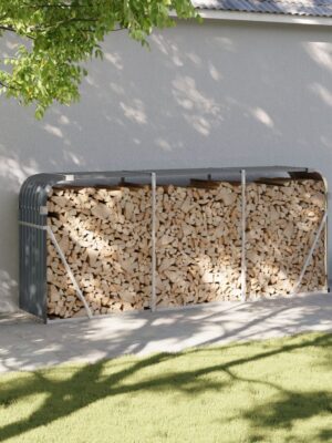 Log Holder Anthracite 234x45x100 cm Galvanised Steel