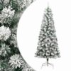 Artificial Hinged Christmas Tree with Flocked Snow 180 cm