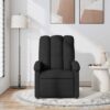 Massage Recliner Chair Black Fabric