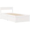 Bed Frame without Mattress White 90x190 cm Single Solid Wood Pine