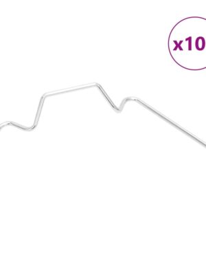 Greenhouse Clips 100 pcs W Type Galvanised Steel