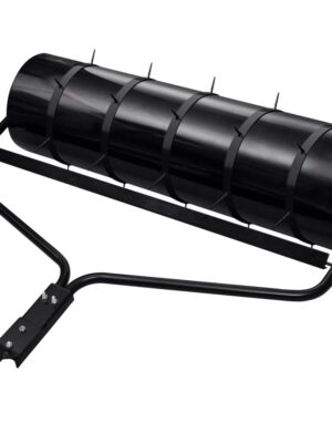 Garden Lawn Roller Pull with Aerator Clamps Black 63 L Iron