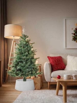 Christmas Tree Skirt White A56x23 cm Plastic