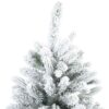 Artificial Hinged Christmas Tree Snow Flocked White 150 cm
