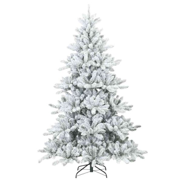 Artificial Hinged Christmas Tree Snow Flocked White 180 cm