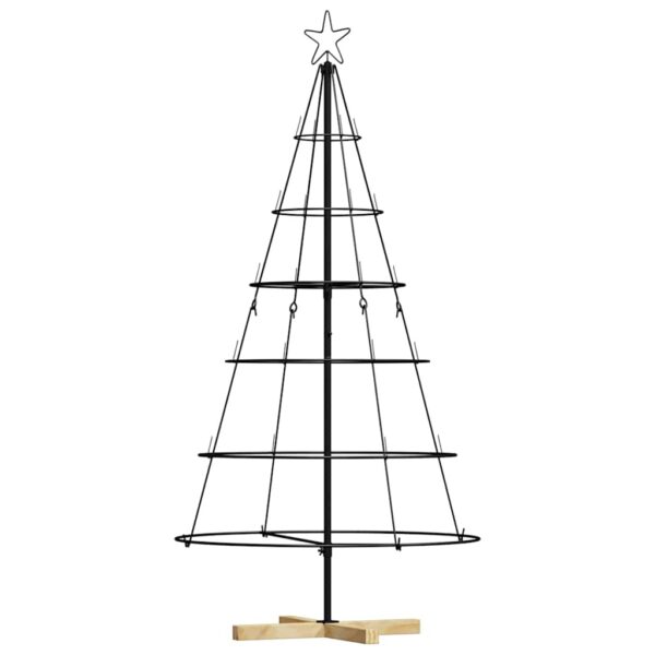 Christmas Cone Tree with Stand Black 150 cm Steel
