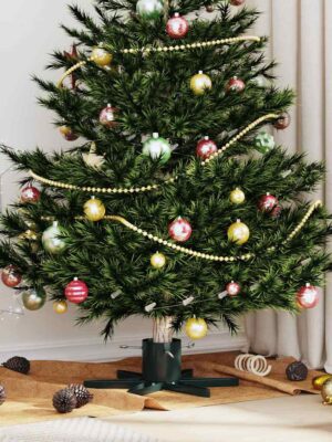 Christmas Tree Stand 1.73 Green 49 x 49 x 15.5 cm Steel