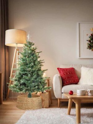 Christmas Tree Collar Brown 75 x 75 x 25 cm Water hyacinth