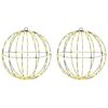 Ball with 192 LEDs 2 pcs Warm white 40 cm Metal