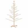 Wooden Christmas Tree with Stand Natural 150 cm Solid pine wood