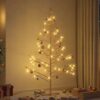 Wooden Christmas Tree with Stand Natural 180 cm Solid pine wood