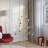 Wooden Christmas Tree with Stand Natural 180 cm Solid pine wood