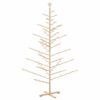 Wooden Christmas Tree with Stand Natural 210 cm Solid pine wood