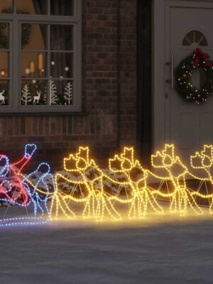 Christmas Decoration with 1224 LEDs Multicolour 69 x 79 cm PVC